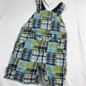 Gymboree plaid‎ size 12-18 months overalls